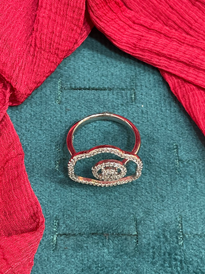 92.5 Silver Stylish Classy Ring for Women Size 14 | Elegant Premium Design | Modern Jewellery
