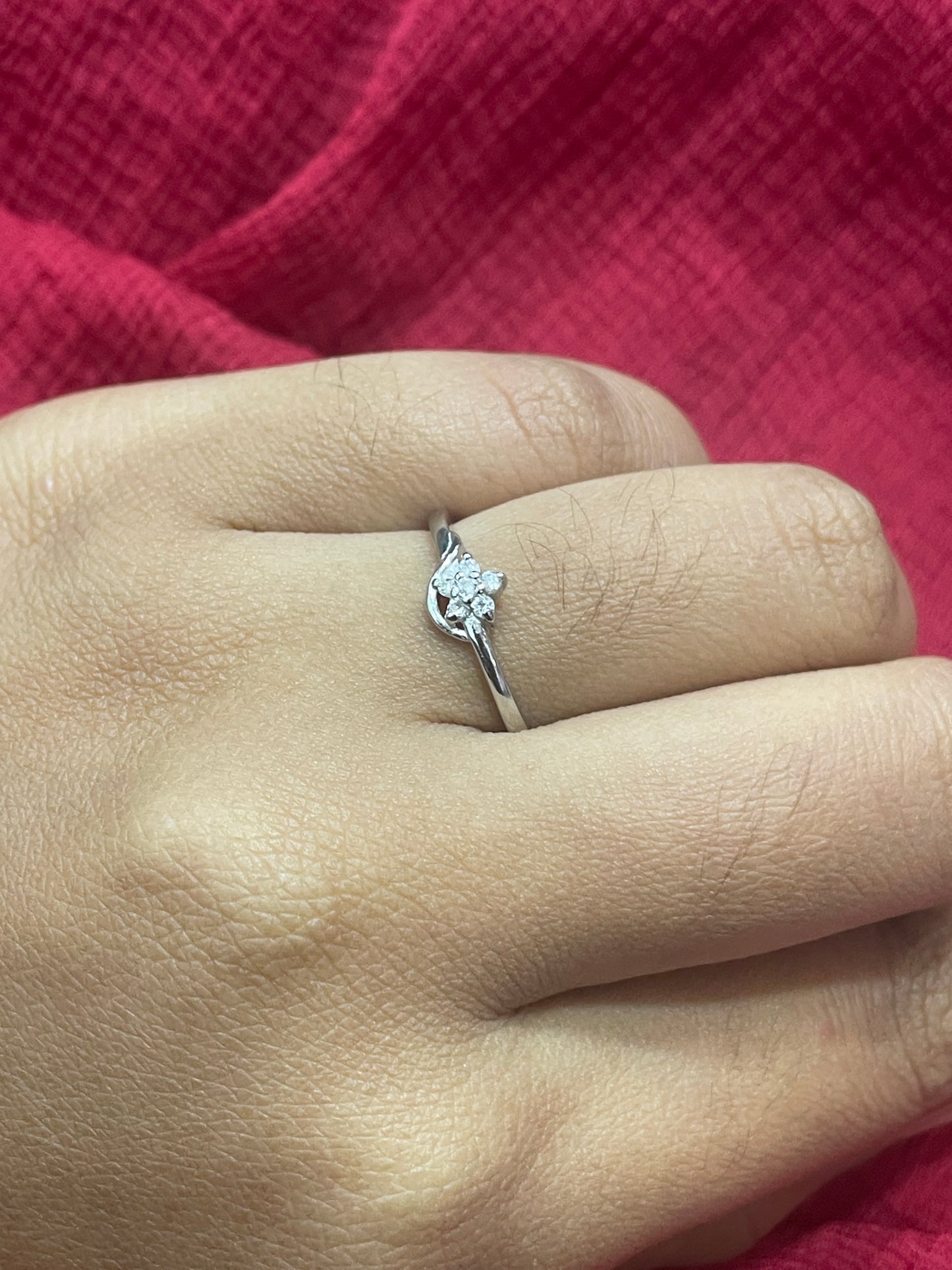 92.5 Silver Flower Ring for Women Size 15 | Elegant Floral Daily Wear Jewellery