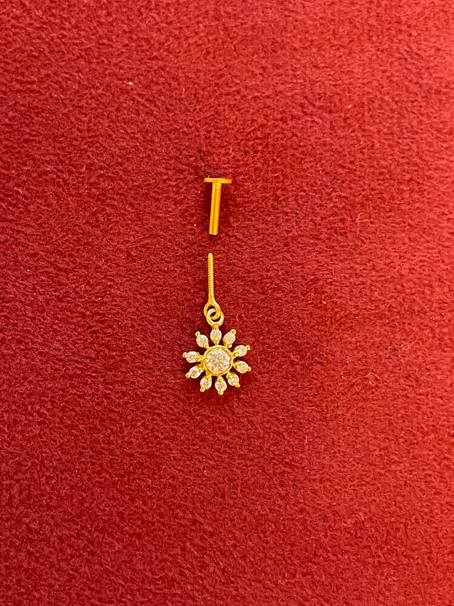 92.5 Silver Gold Plated Flower Drop Bugadi Pair | Stylish Hanging Floral Design | Jewellery