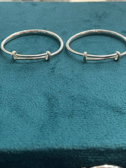 92.5 Silver Kids Kada | Stylish Smooth Finish | Elegant Jewellery