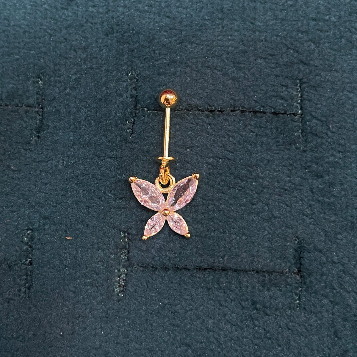 92.5 Silver Gold Plated Butterfly Hanging Bugadi -  Pair