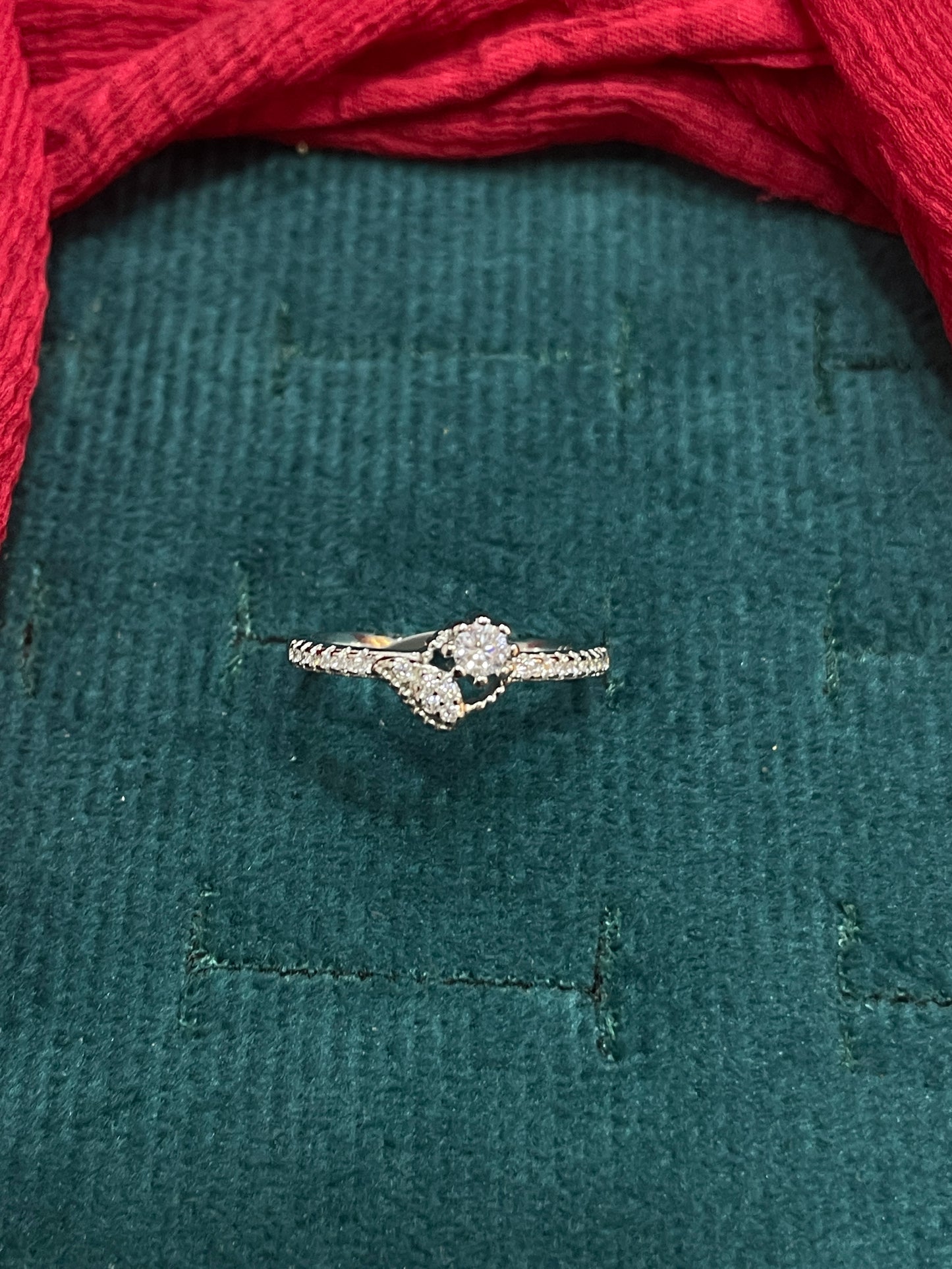 925 Silver Solitaire Ring- size 9