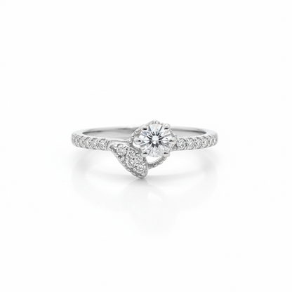 925 Silver Solitaire Ring- size 9