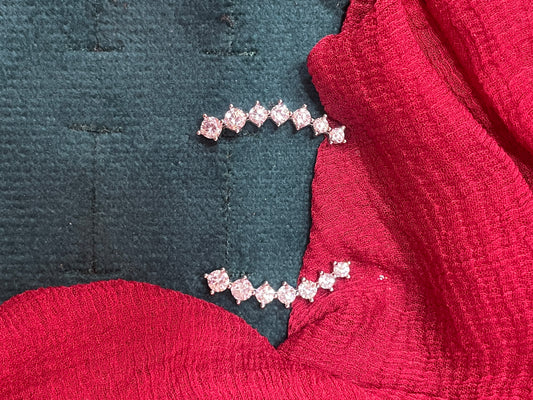 92.5 silver classy white stone earcuffs