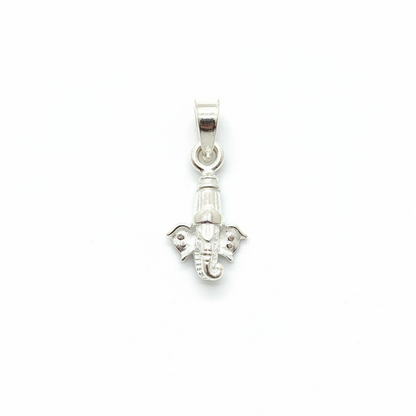 92.5 Sterling Silver 3D Ganesha Face Pendant