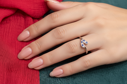 92.5 Silver Ring for Women Size 13 | Stylish Refined Design | Elegant Fashion Jewellery