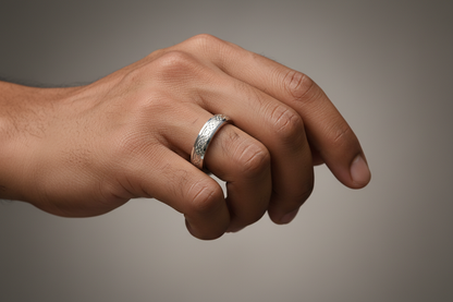 92.5 Silver Men’s Ring Size 19 | Stylish Bold Finish | Elegant Fashion Jewellery