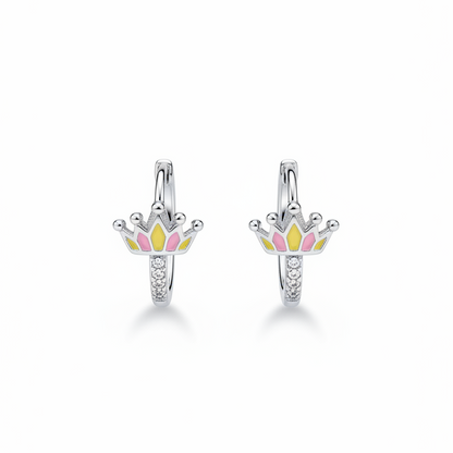 925 Silver Crown Hoops