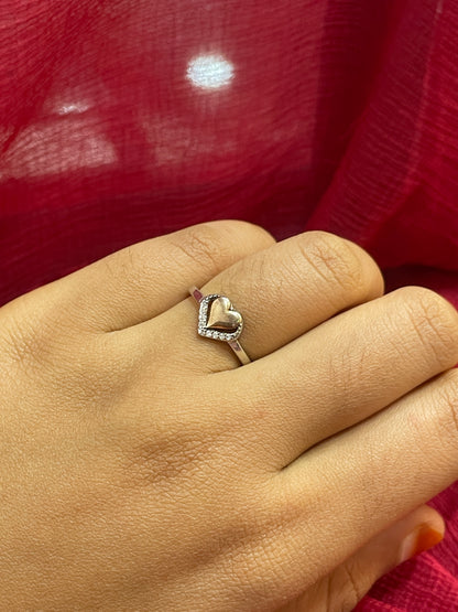 92.5 Silver Heart Ring for Women Size 14 | Stylish Romantic Design | Elegant Gift Jewellery