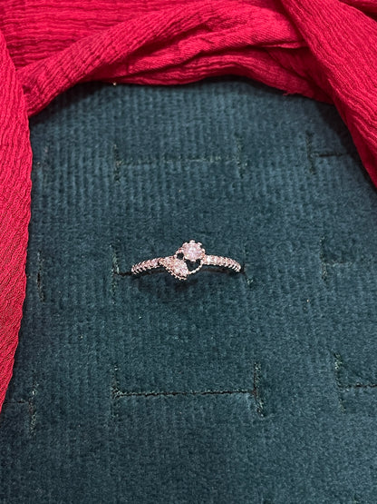 925 Silver Solitaire Ring- size 9