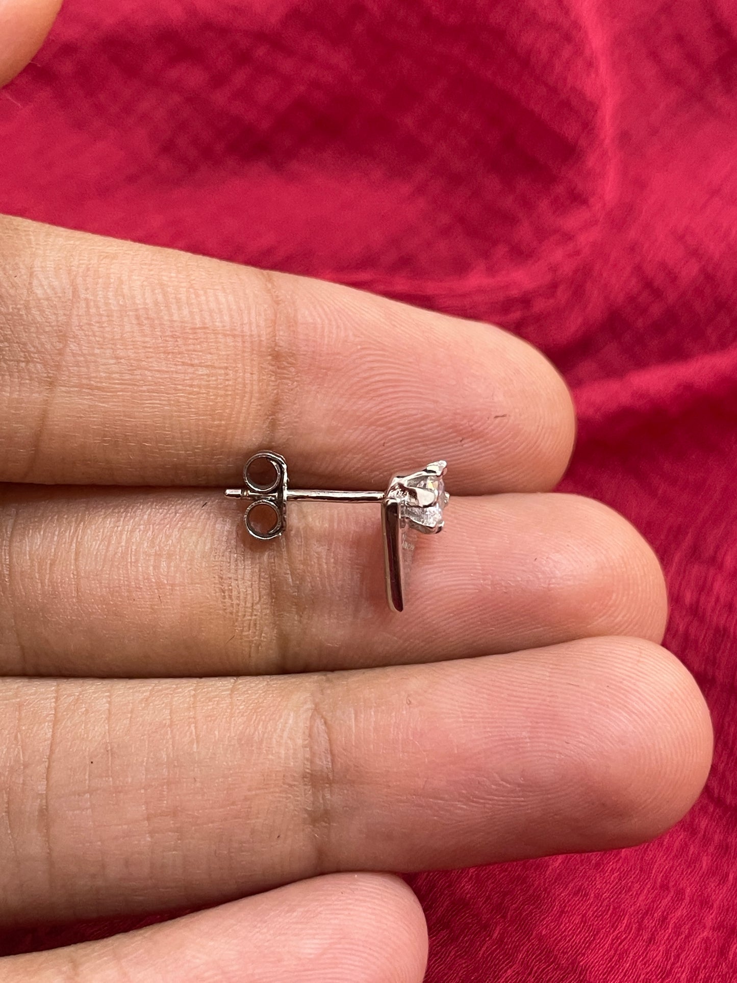 92.5 Silver White Stone Earrings for Women | Stylish Sparkle Design | Elegant Daily Wear Jewellery