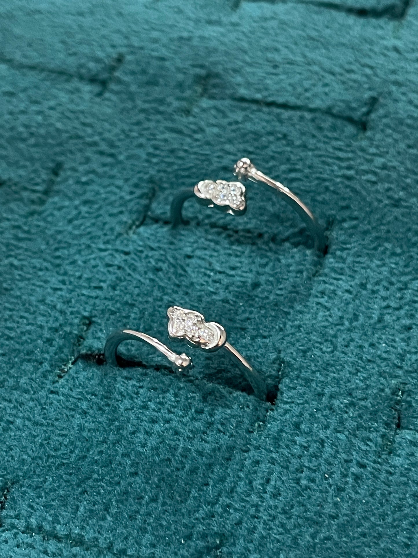 92.5 Sterling Silver Cloud Toe Rings for Women | Dreamy Minimal Design