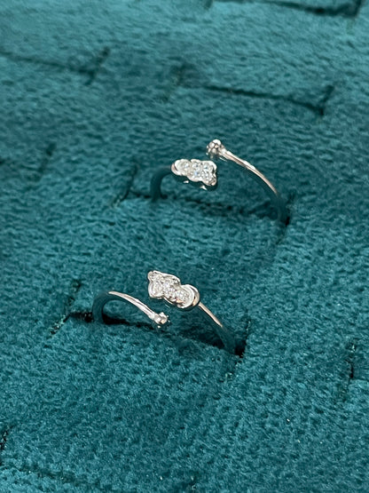 92.5 Sterling Silver Cloud Toe Rings for Women | Dreamy Minimal Design