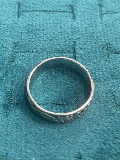 92.5 Silver Oxidised Men’s Ring Size 22 | Stylish Antique Bold Design | Elegant Jewellery