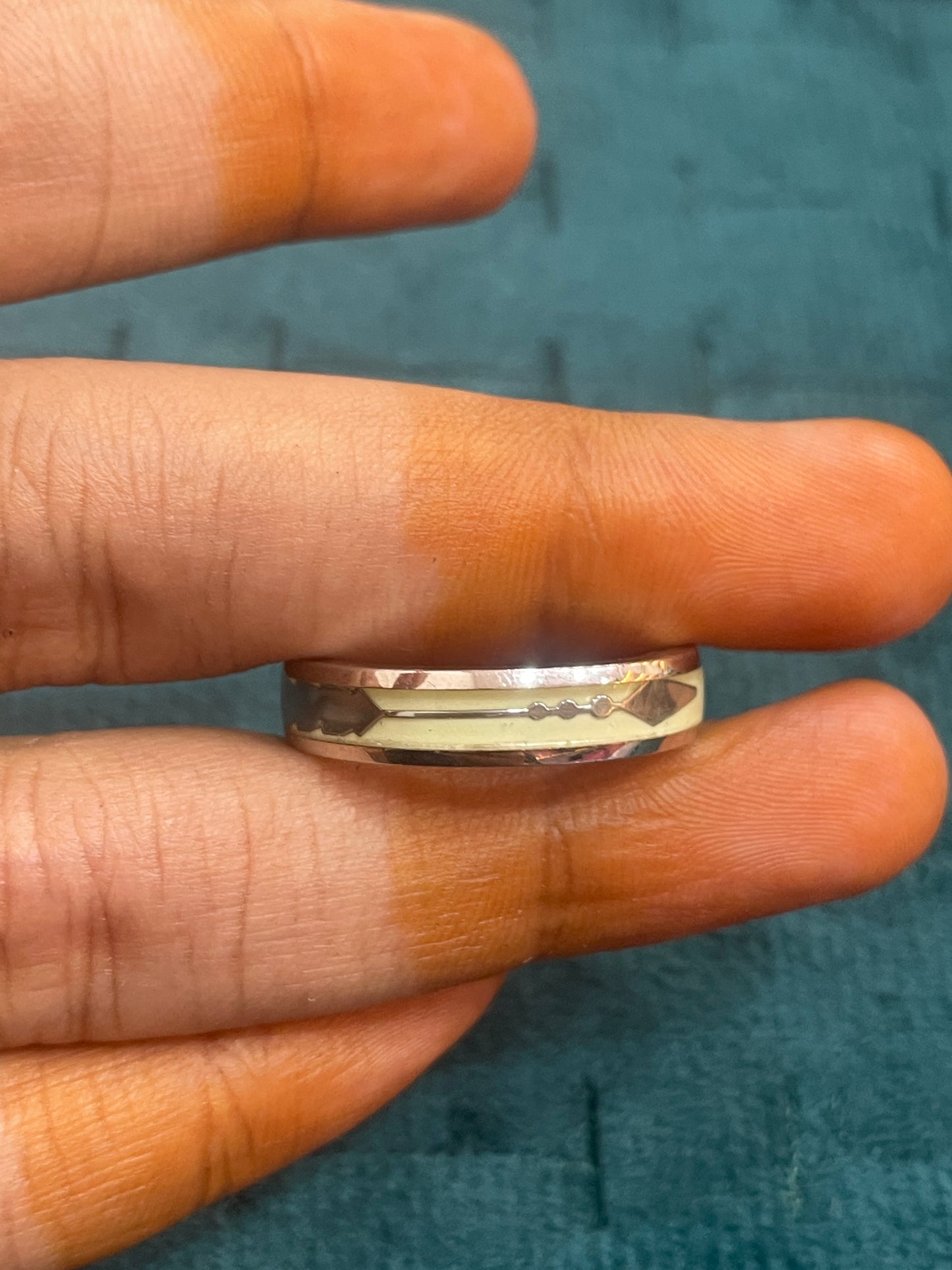 92.5 Silver Radium Men’s Ring | Stylish Glow Finish | Elegant Jewellery