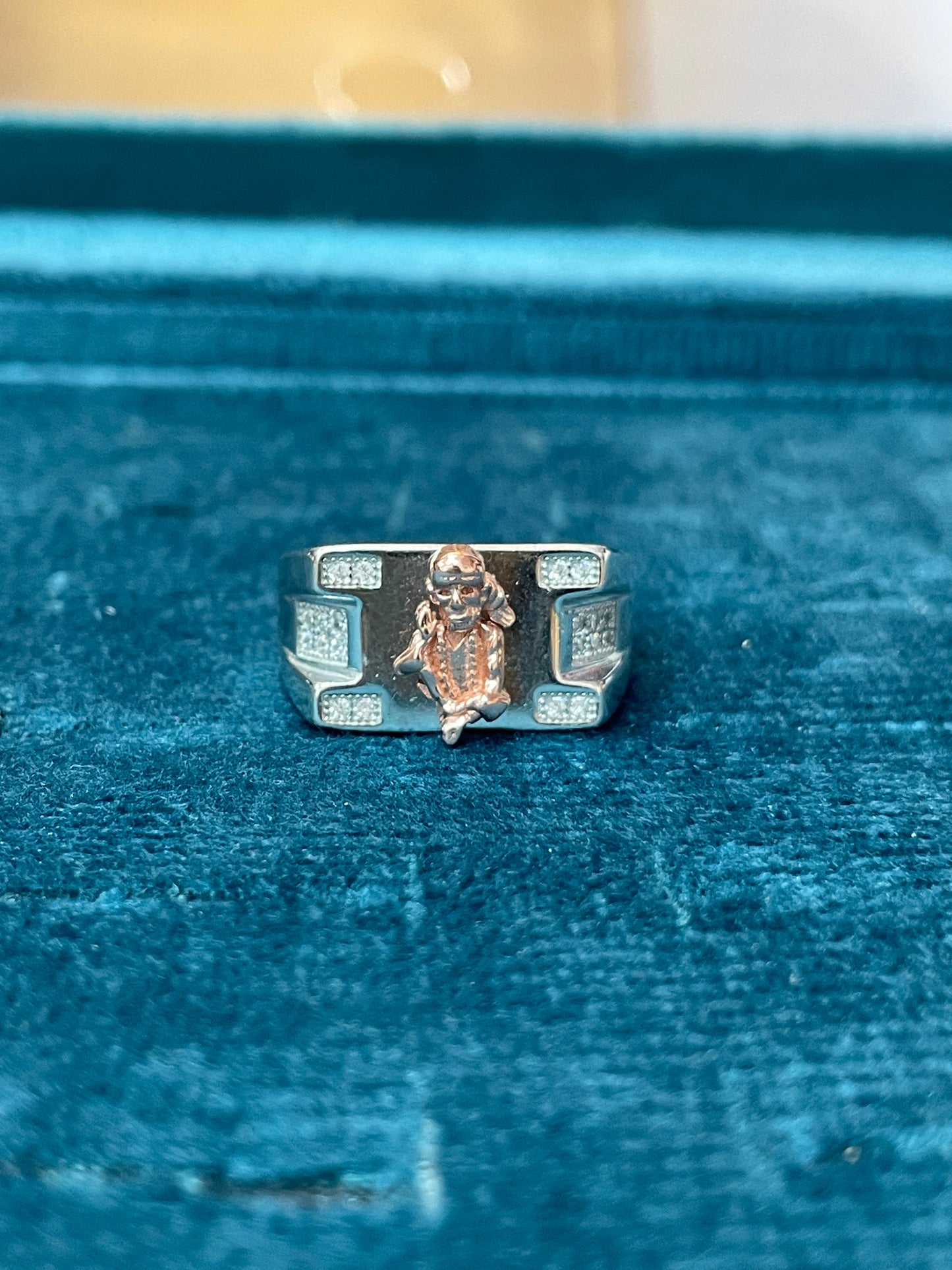 92.5 Silver Sai Baba Men’s Ring Size 19 | Stylish Spiritual Design | Elegant Jewellery