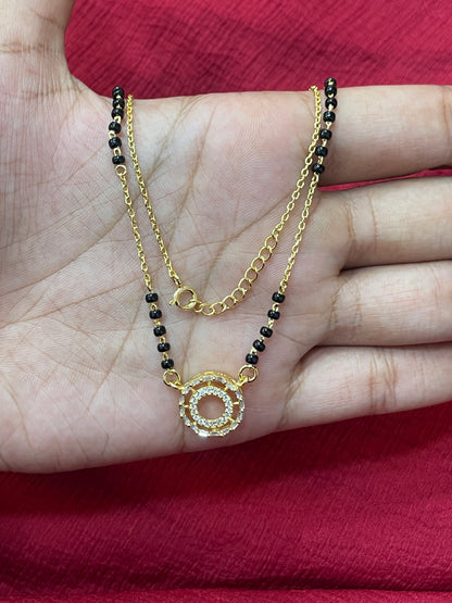 92.5 Silver Black Bead Chain for Women 19 Inches | Simple Round Design | Classic Jewellery