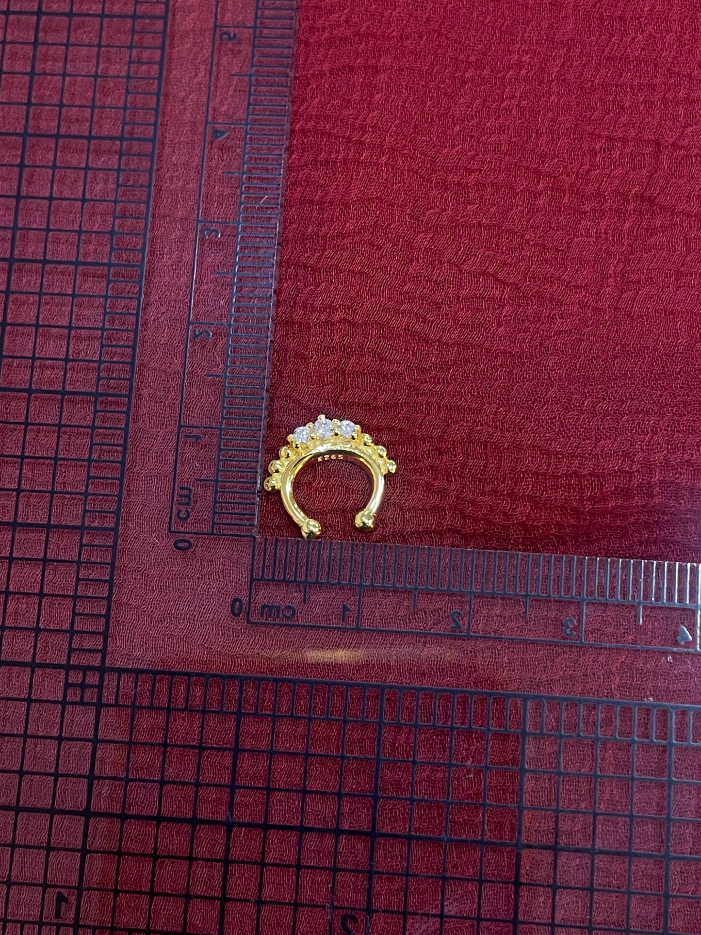 92.5 Silver Gold Plated Graceful Septum
