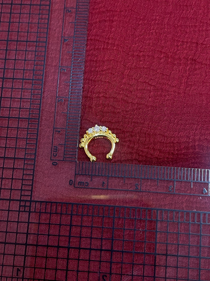 92.5 Silver Gold Plated Graceful Septum