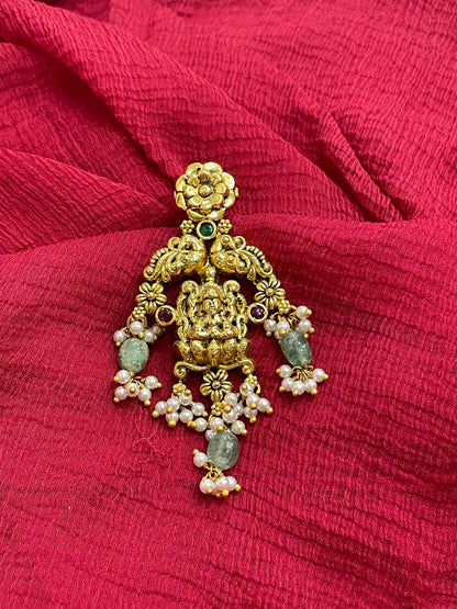 92.5 Silver Gold Plated Lakshmi Devi Earrings for Women | Divine Temple Style | Traditional Jewellery
