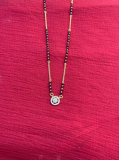 92.5 silver classy gold plated black beads chain 19.5 inches