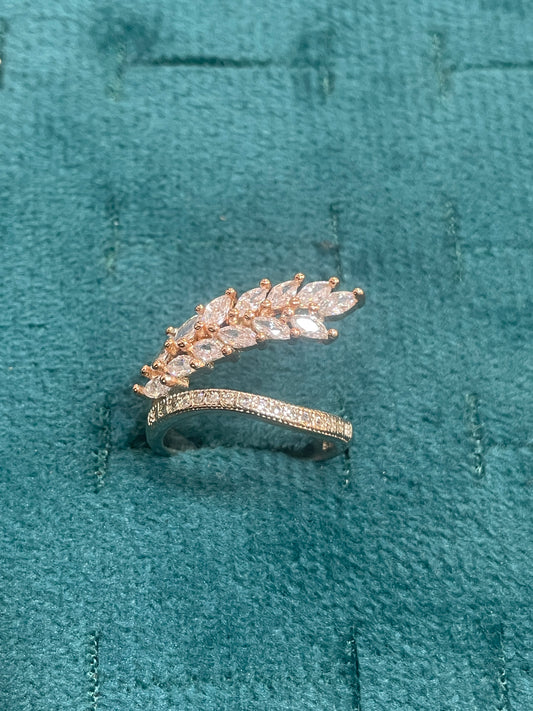 92.5 Silver Leaf Ring for Women Size 10 | Stylish Classic Nature Design | Elegant Fashion Jewellery