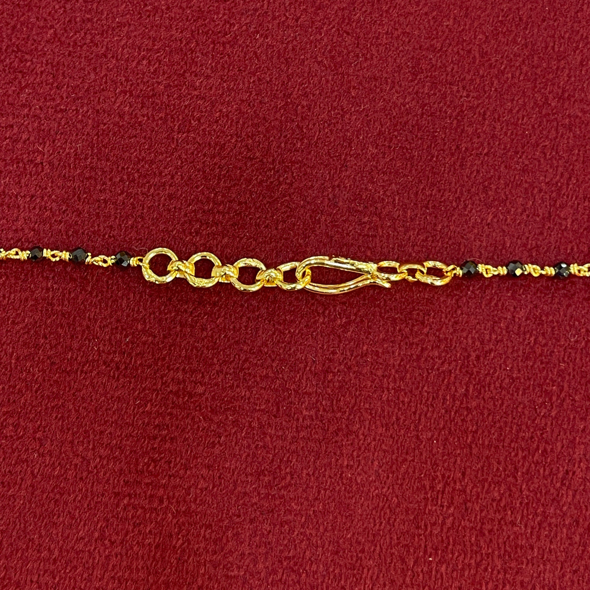 92.5 Silver Gold Plated Black Bead Coral Pearl Necklace for Women