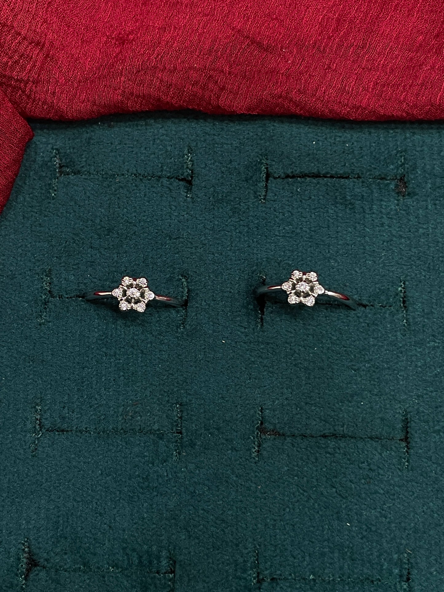 925 Silver Flower Toerings