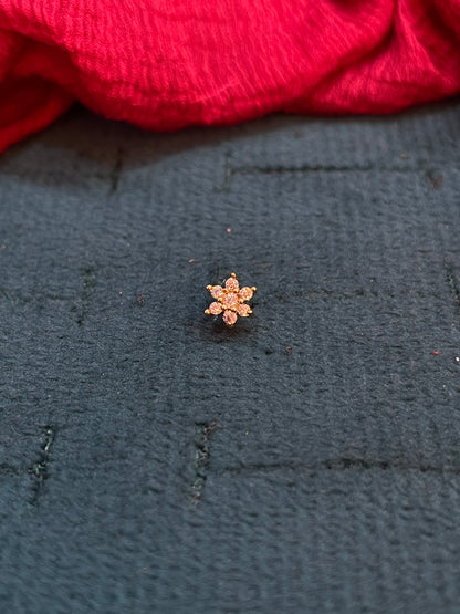 925 SIlver Gold Plated Flower Nosepin
