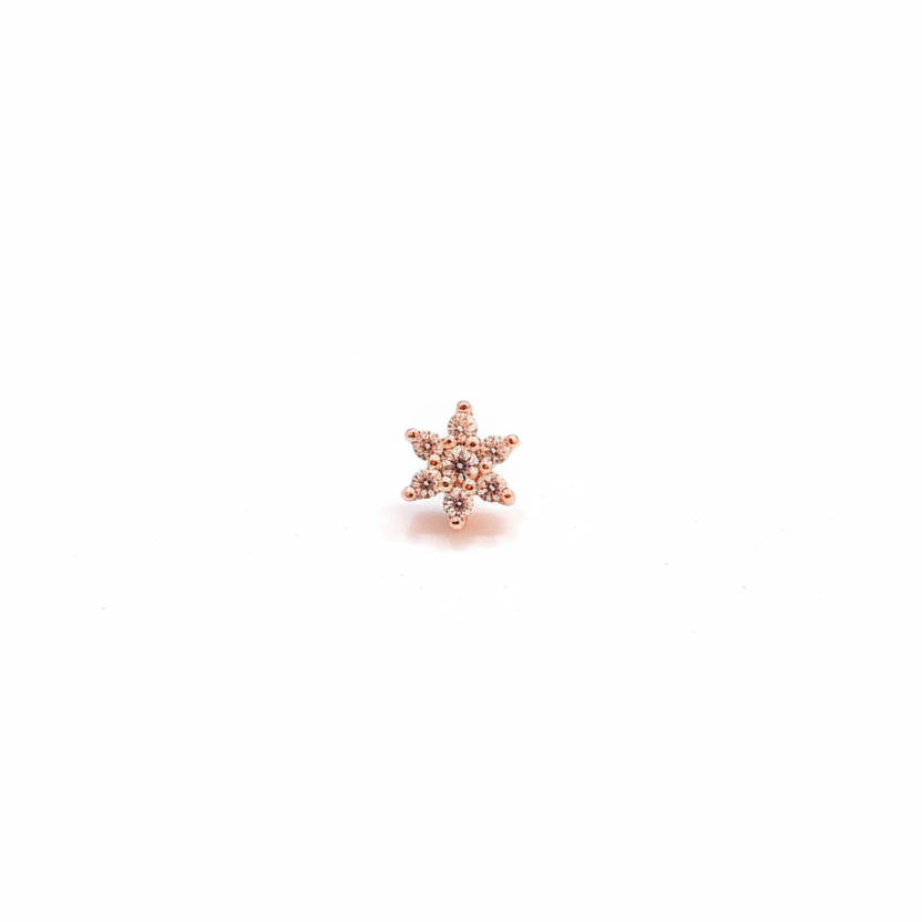 925 SIlver Gold Plated Flower Nosepin
