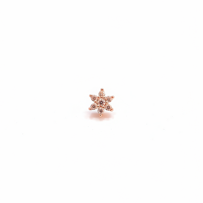 925 SIlver Gold Plated Flower Nosepin