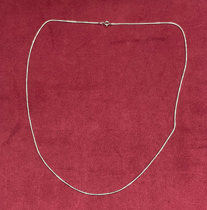 92.5 Sterling Silver Italian Box Chain - 20 inches
