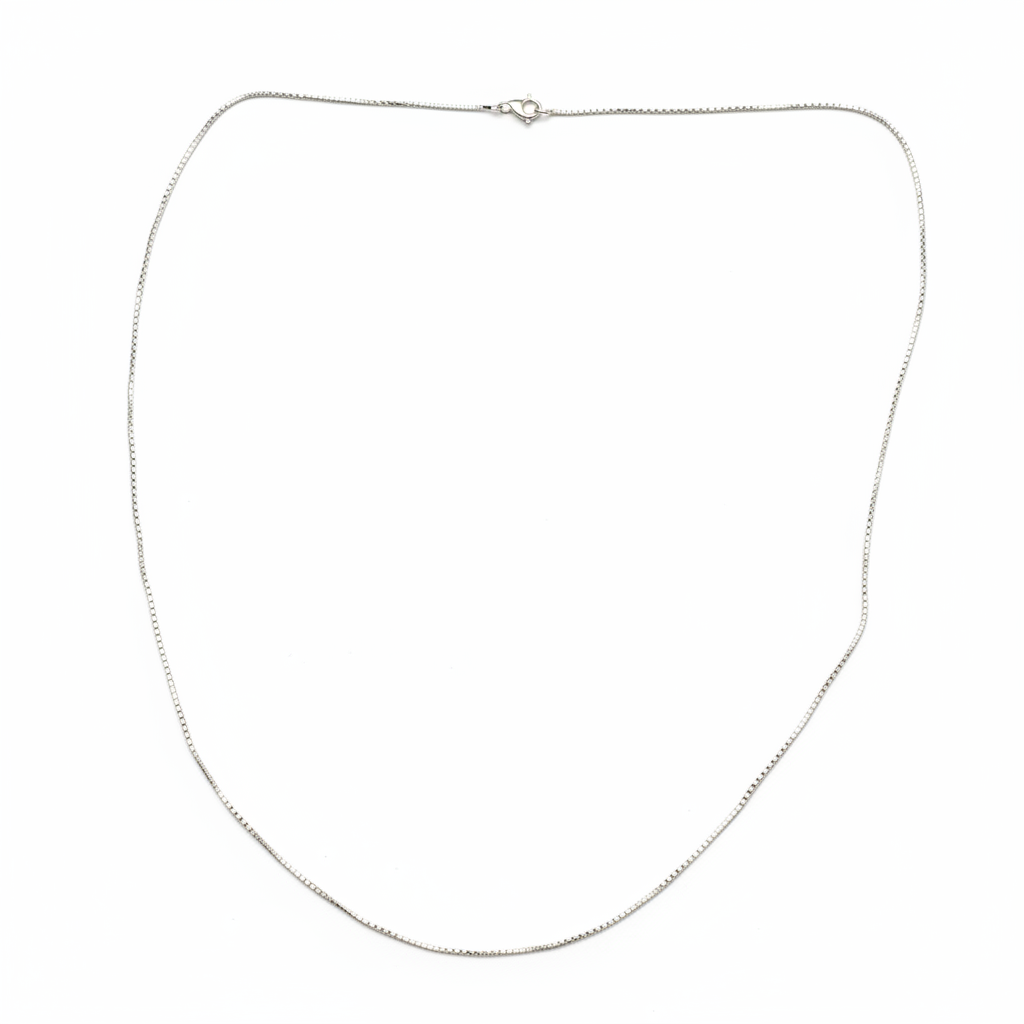 92.5 Sterling Silver Italian Box Chain - 20 inches