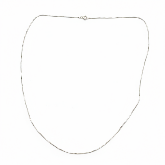 92.5 Sterling Silver Italian Box Chain - 20 inches