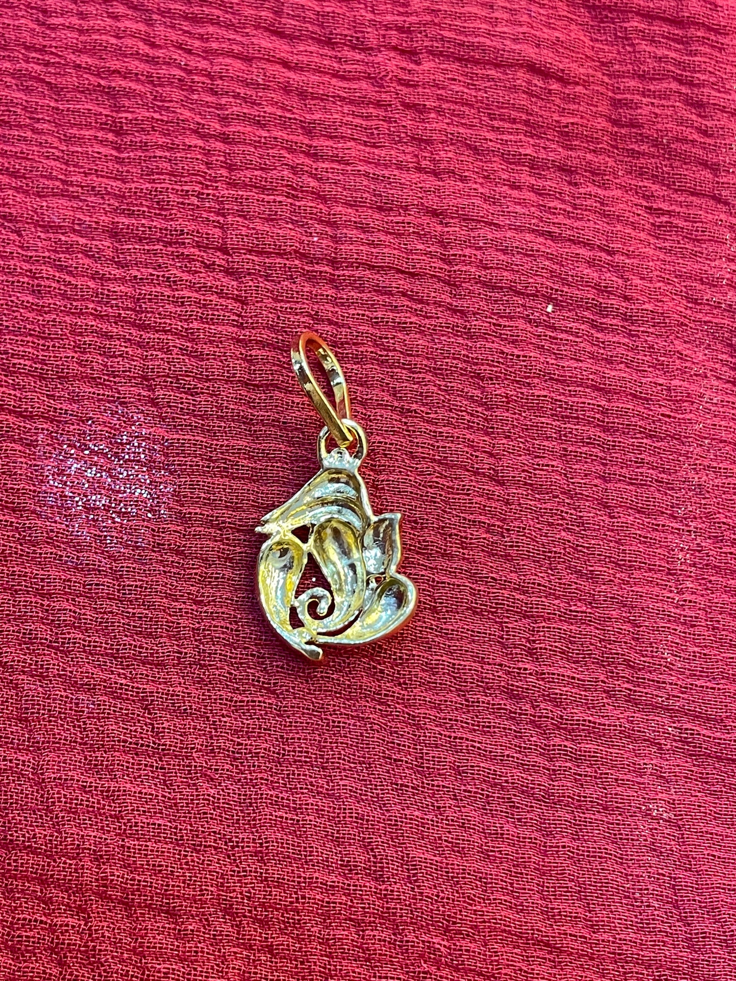 92.5 silver gold plated Ganesha pendant