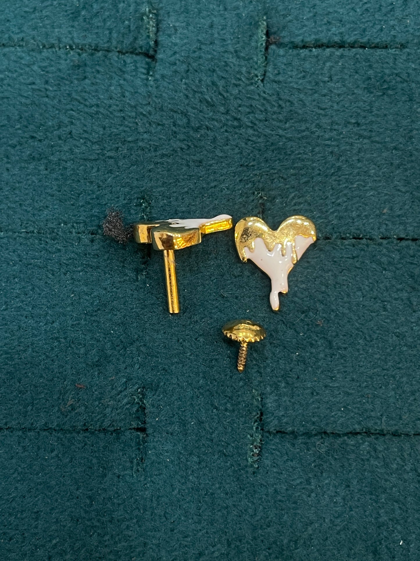 92.5 Silver Gold Plated Heart Earrings for Women | Stylish Romantic Design | Elegant Jewellery