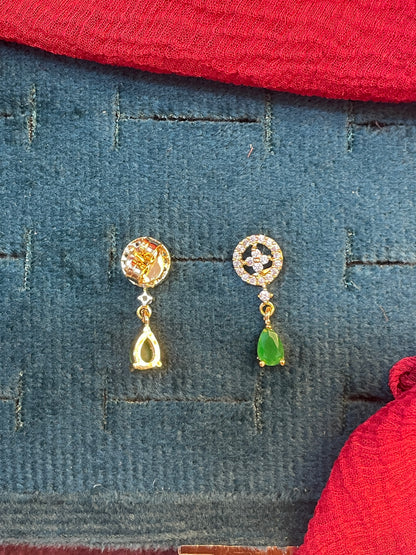 92.5 silver gold plated classy earrings