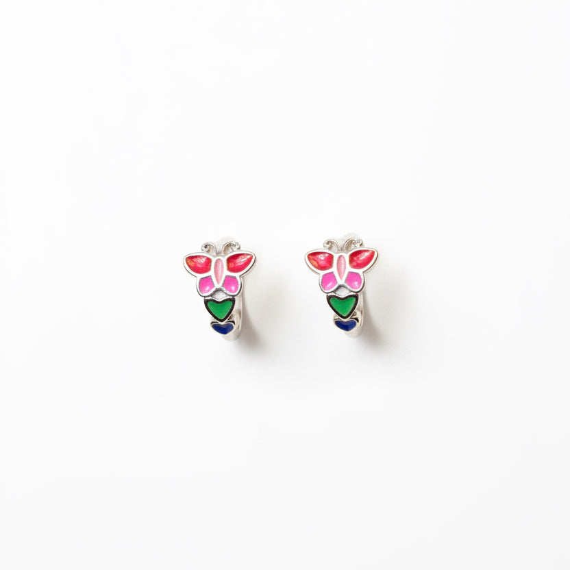 925 Silver Butterfly Hoops