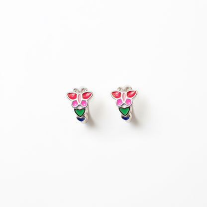925 Silver Butterfly Hoops