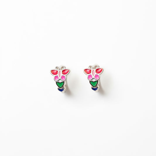 925 Silver Butterfly Hoops