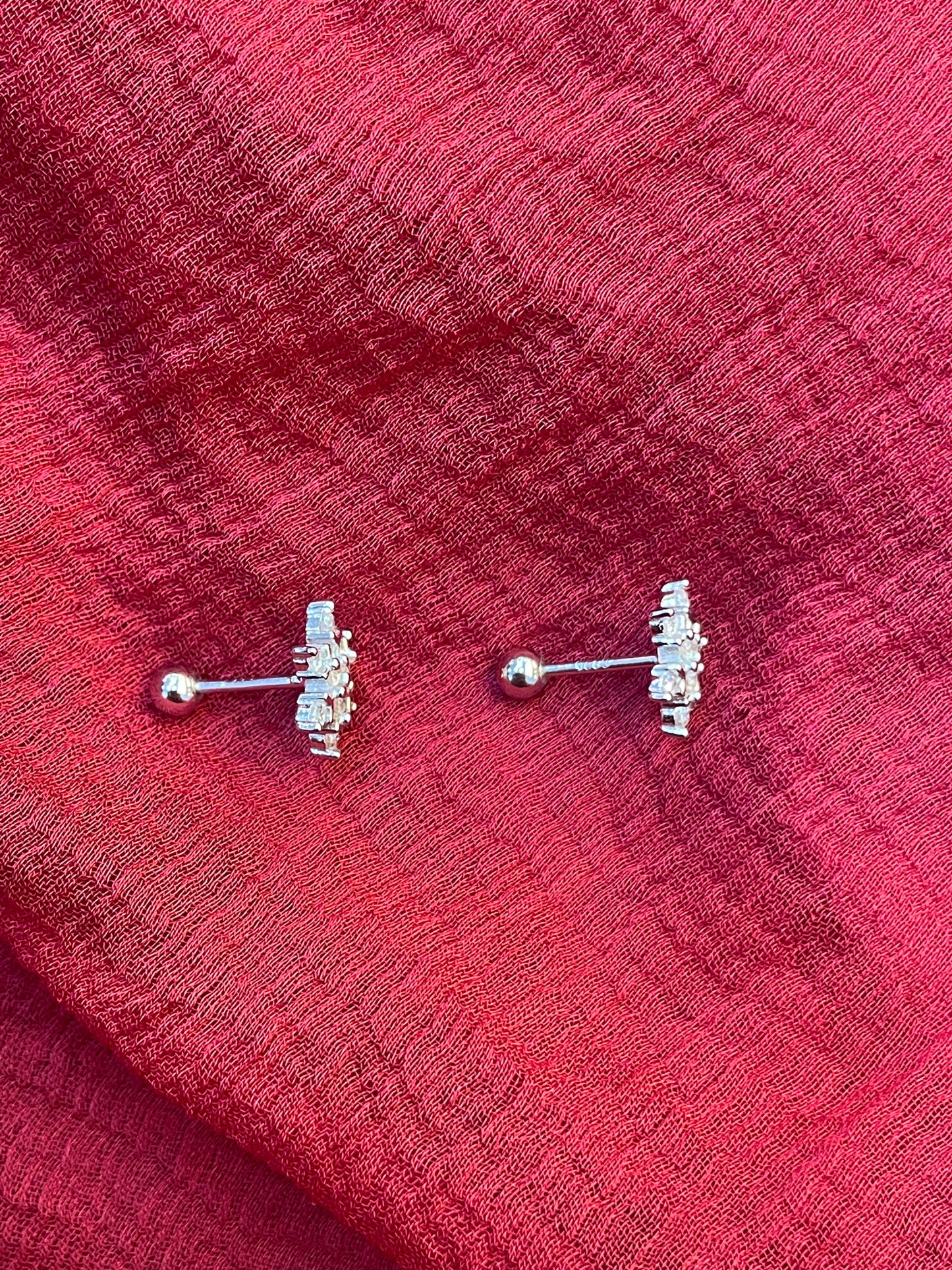 92.5 Silver Floral Earrings | Classic Flower Design | Elegant Jewellery