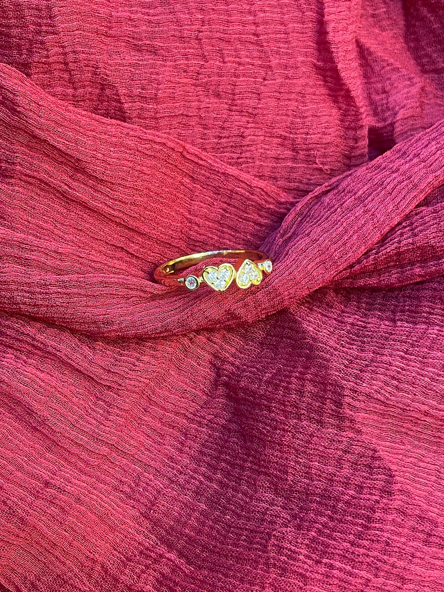 92.5 Silver Gold Plated Heart Ring for Women | Minimal Elegant Love Design | Jewellery