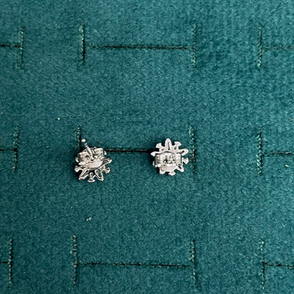 92.5 Silver Stylish Flower Studs | Elegant Floral Modern Design | Jewellery pair