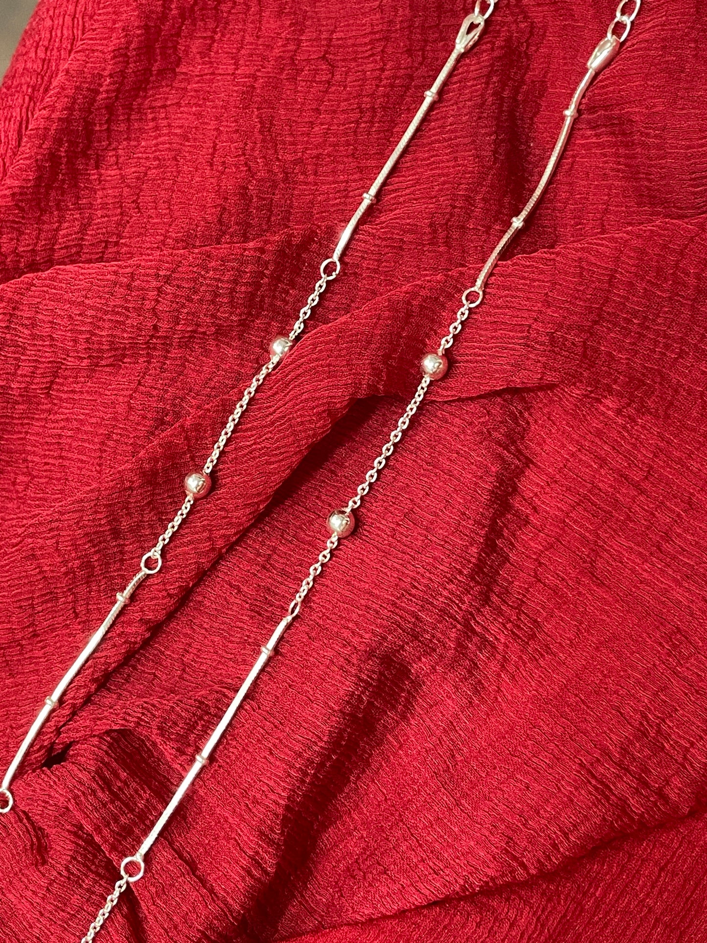 92.5 Silver Ball Anklets | Premium Classy Minimal Design | Jewellery