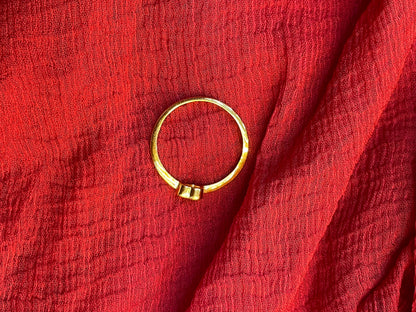 92.5 Silver Gold Plated Minimal Heart Ring for Women Size 11 | Elegant Love Design |Jewellery