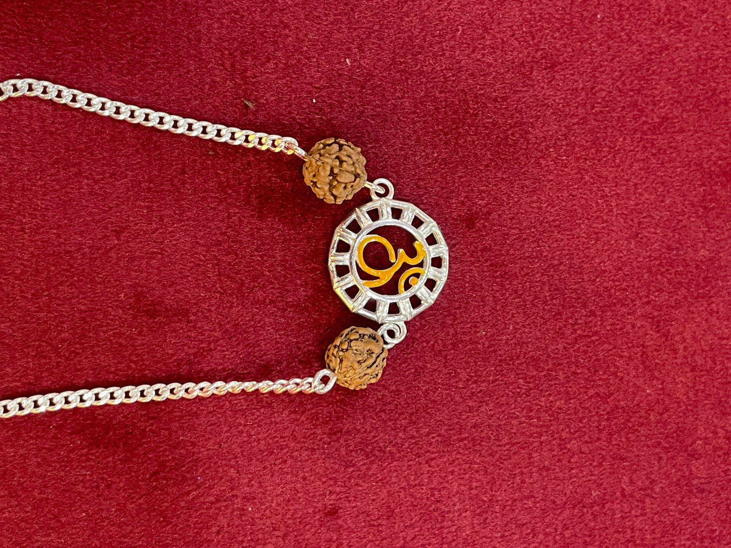 925 Silver Om Rudraksha Rakhi
