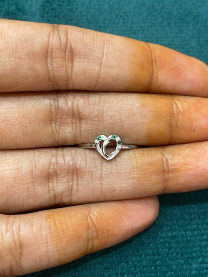 92.5 Silver Heart Ring for Women Size 15 | Stylish Elegant Love Design | Gift Jewellery