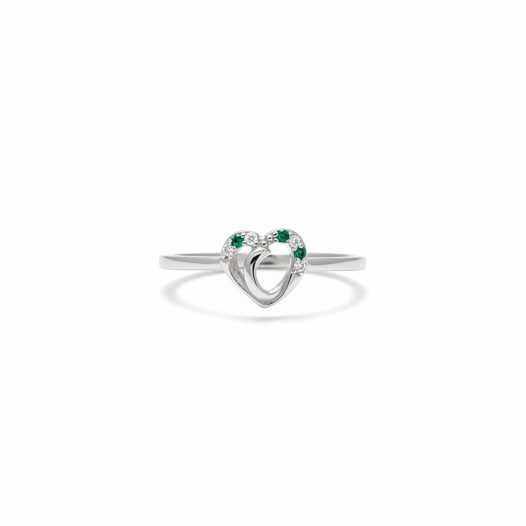 92.5 Silver Heart Ring for Women Size 15 | Stylish Elegant Love Design | Gift Jewellery