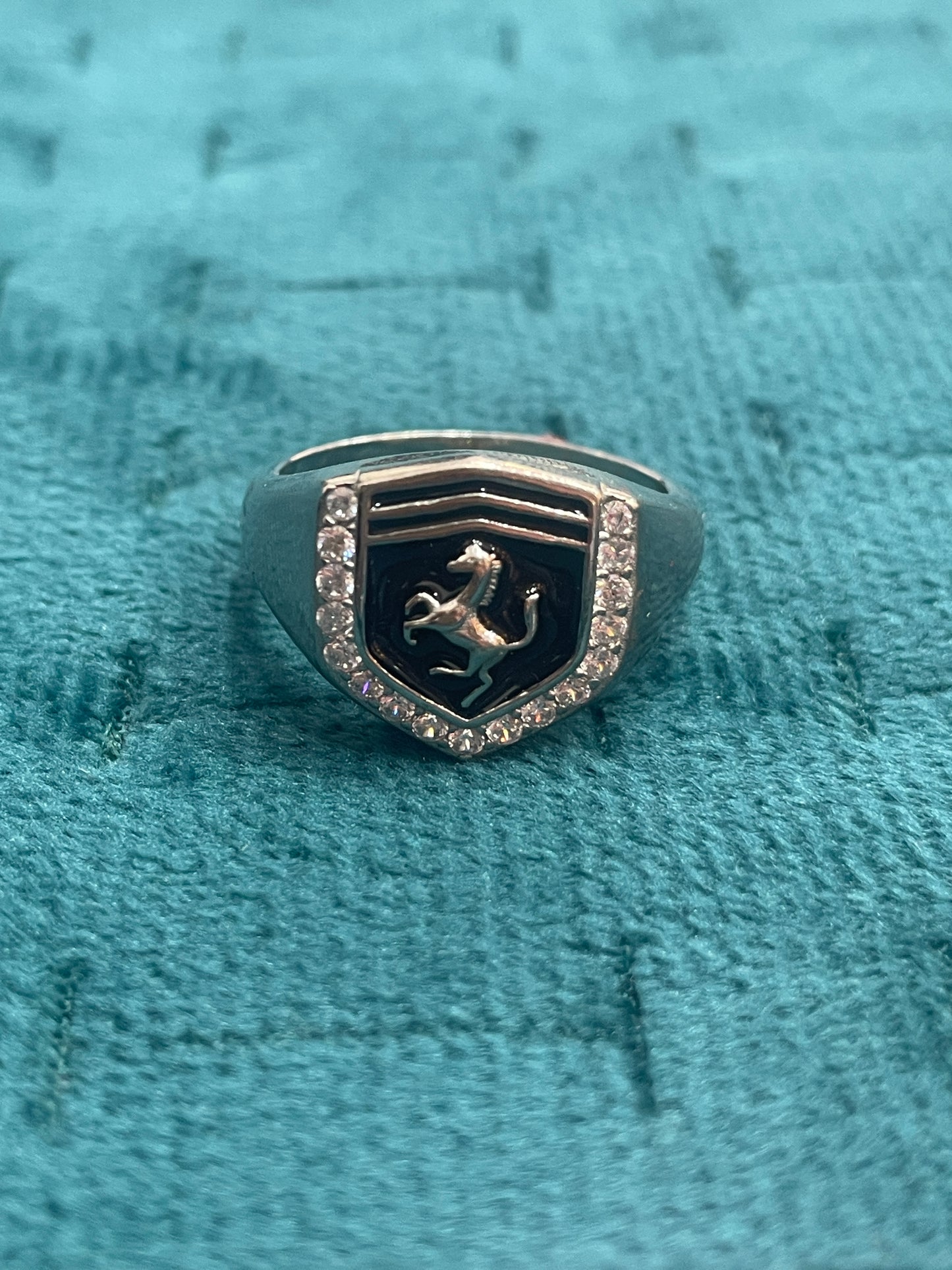 92.5 Silver Horse Men’s Ring Size 23 | Stylish Animal Motif Design | Elegant Jewellery