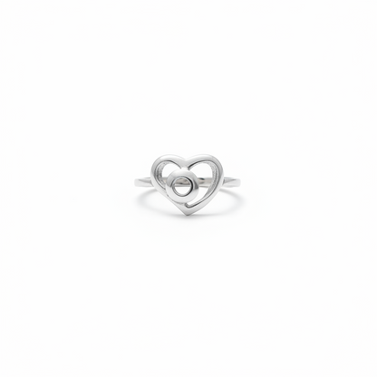 92.5 Silver Heart Ring for Women Size 12 | Stylish Romantic Design | Elegant Gift Jewellery